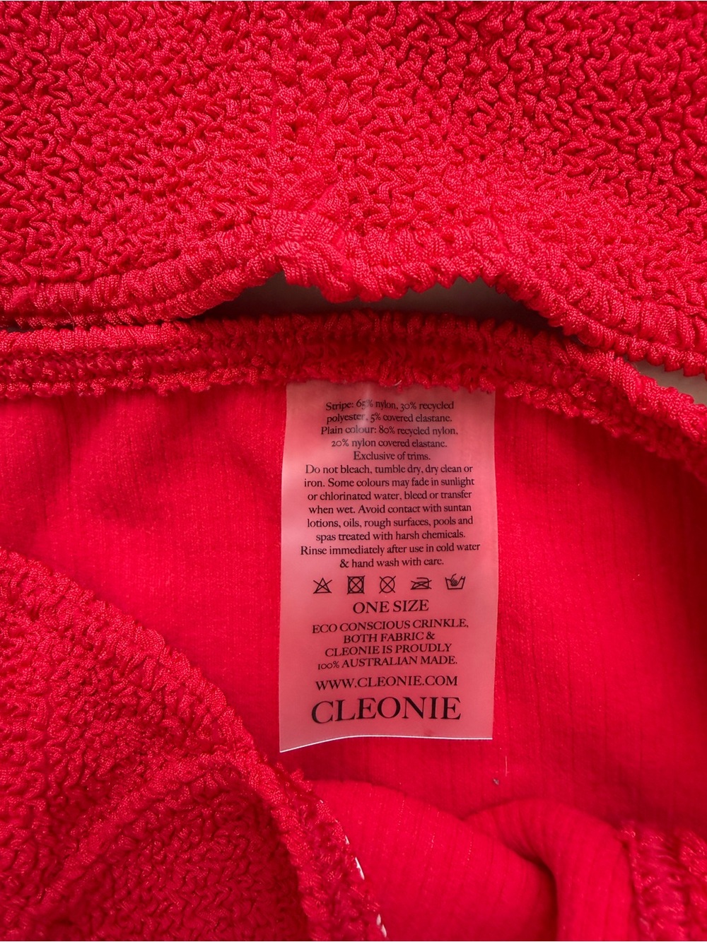 Cleonie Swim Red Bikini Set One Size NWT - Picture 3 of 4